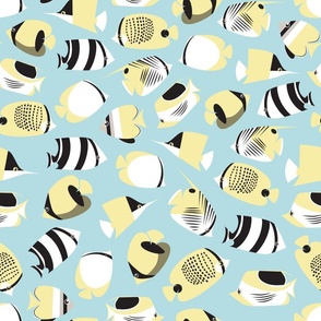 Butterfly Fish in Retro Pastels