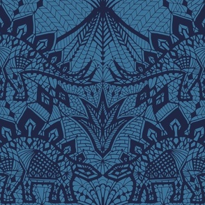 Stegosaurus Lace - Navy - LARGE