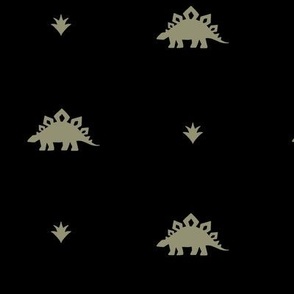 Stegosaurus Coordinate - Black / Gold - LARGE