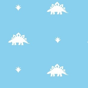 Stegosaurus Coordinate - Blue / White - LARGE