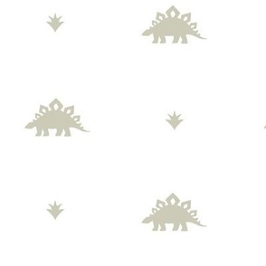 Stegosaurus Coordinate - White / Gold - LARGE