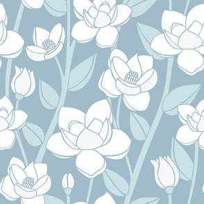 Magnificent Magnolias (Light Blue)