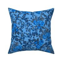 Blue Russian Floral- tone on tone (shade 1)