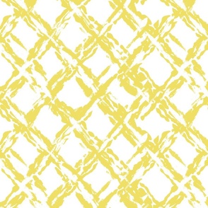 painterly diamond geometric/yellow on white/medium