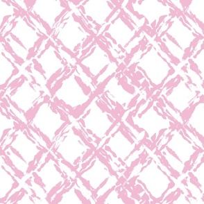 painterly diamond geometric/pink on white/medium