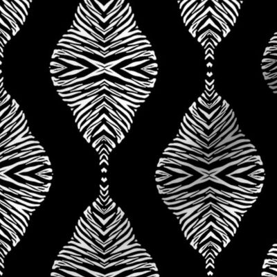 Black and white Zebra Ogee / medium