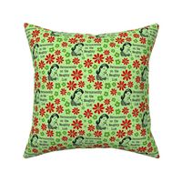 Medium Scale Sassy Ladies Permanently on the Naughty List Funny Sarcastic Floral in Green - Copy - Copy