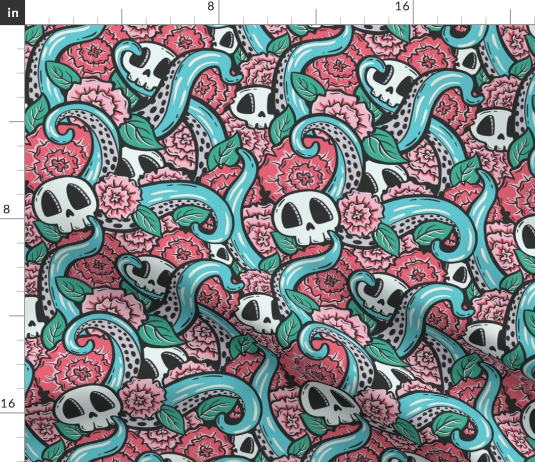 Pastel Whimsy Skullscape Small Print