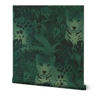 Teal Leopard Wallpaper Entryway