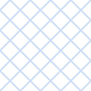 Simple light blue diamond pattern - size M (matches the American Flower Story pattern)