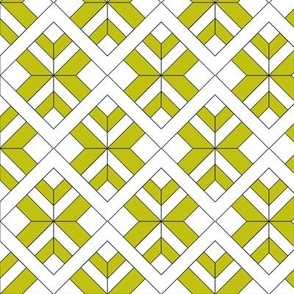 Yellow and White Retro Geometric Bricks