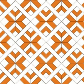 Orange and White Retro Geometric 