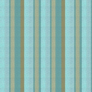 8” repeat Coastal embrace faux burlap textured stripes in Pale blue, grey, ecru, dark teal and brown