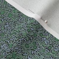 Green Pear Olive Moss Floral Pattern - Quilts Dressmaking