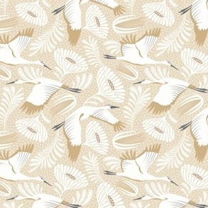 Serene Skies - Crane Floral Sand Ivory Small
