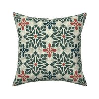 Block Print Medallion - evergreen - small