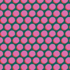 Close Dots pink/green