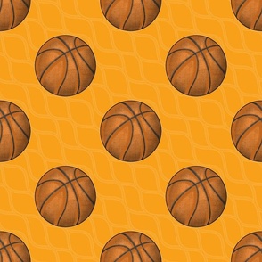 Large Scale Team Spirit Basketball in Miami Heat Yellow