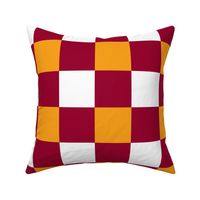 Large Scale Team Spirit Basketball Checkerboard in Miami Heat Red and Yellow