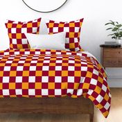 Large Scale Team Spirit Basketball Checkerboard in Miami Heat Red and Yellow