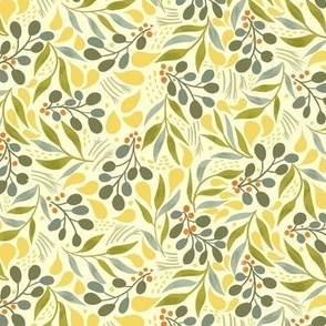 Laura Leafy yellow small scale