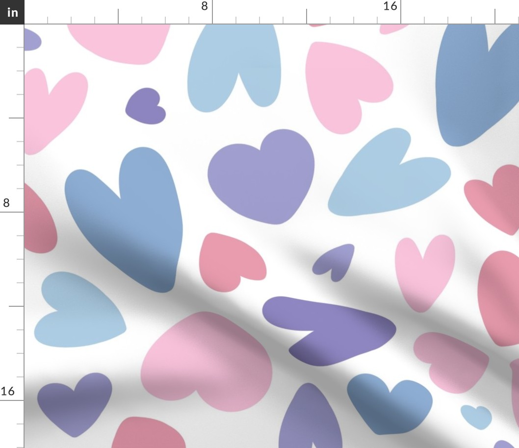 Pastel Hearts Pattern – Large