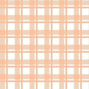 Medium Scale Peach Fuzz Plaid Pantone Color of The Year 2024