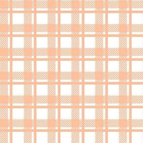 Large Scale Peach Fuzz Plaid Pantone Color of The Year 2024