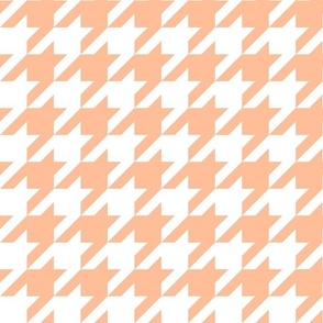 Large Scale Houndstooth Peach Fuzz Pantone Color of the Year 2024