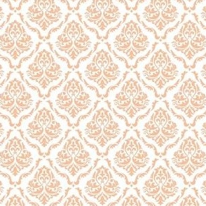 Small Scale Peach Fuzz Damask in Pantone Peach Fuzz Color of The Year 2024 (2)