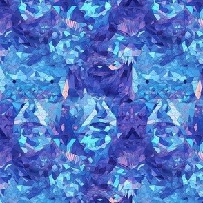 Blue Fractured Crystals - small