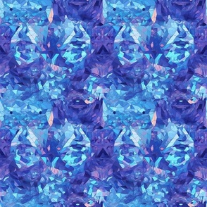 Blue Fractured Crystals - medium