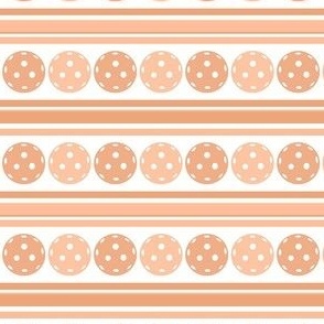 Small Scale Pickleball Stripes in Peach Fuzz Pantone Color of The Year 2024