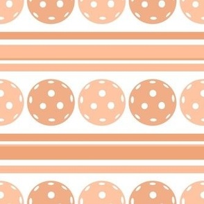 Medium Scale Pickleball Stripes in Peach Fuzz Pantone Color of The Year 2024