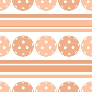 Large Scale Pickleball Stripes in Peach Fuzz Pantone Color of The Year 2024