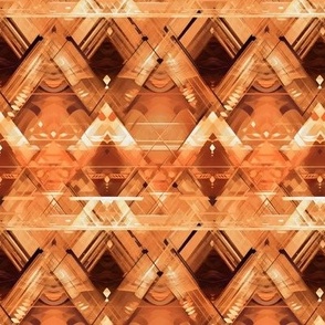 Brown & Orange Abstract Geometric - small