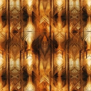 Brown Geometric Abstract - small