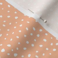 Little spots and speckles panther animal skin cheetah confetti abstract minimal dots in peach fuzz color of the year SMALL