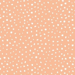 Little spots and speckles panther animal skin cheetah confetti abstract minimal dots in peach fuzz color of the year SMALL
