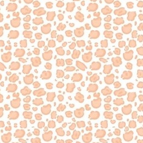 Small Scale Wild Thing Animal Print Peach Fuzz Pantone Color of The Year 2024