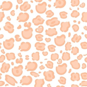 Large Scale Wild Thing Animal Print Peach Fuzz Pantone Color of The Year 2024