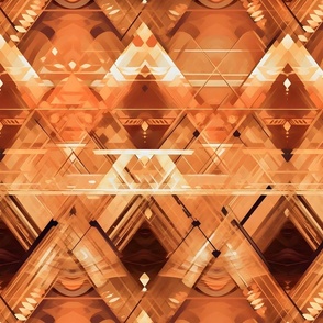 Brown & Orange Abstract Geometric - large