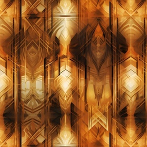 Brown Geometric Abstract - large
