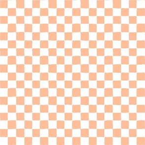 Painted Checkerboard // Peach Fuzz