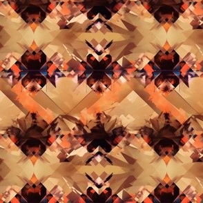Black, Brown & Orange Geometric Abstract - small