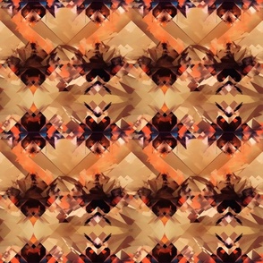 Black, Brown & Orange Geometric Abstract - medium