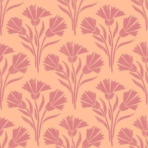 Pink Carnation FLowers on Peach Fuzz, Color 2024