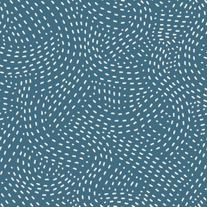 Stitch Swirl - Modern Home Decor - blue - LAD23