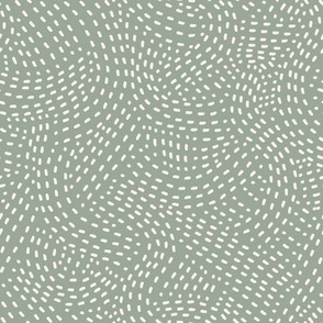 (small scale) Stitch Swirl - Modern Home Decor - sage - LAD23