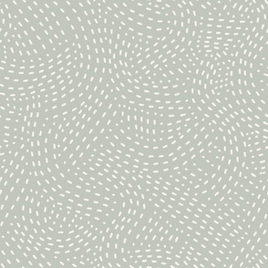 Stitch Swirl - Modern Home Decor - softest sage - LAD23